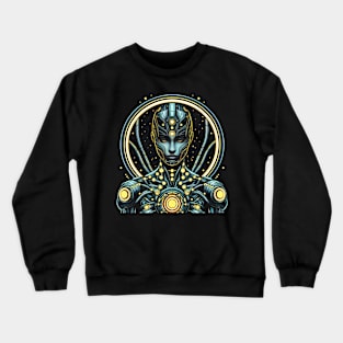 Cyber lady steampunk artwork Crewneck Sweatshirt